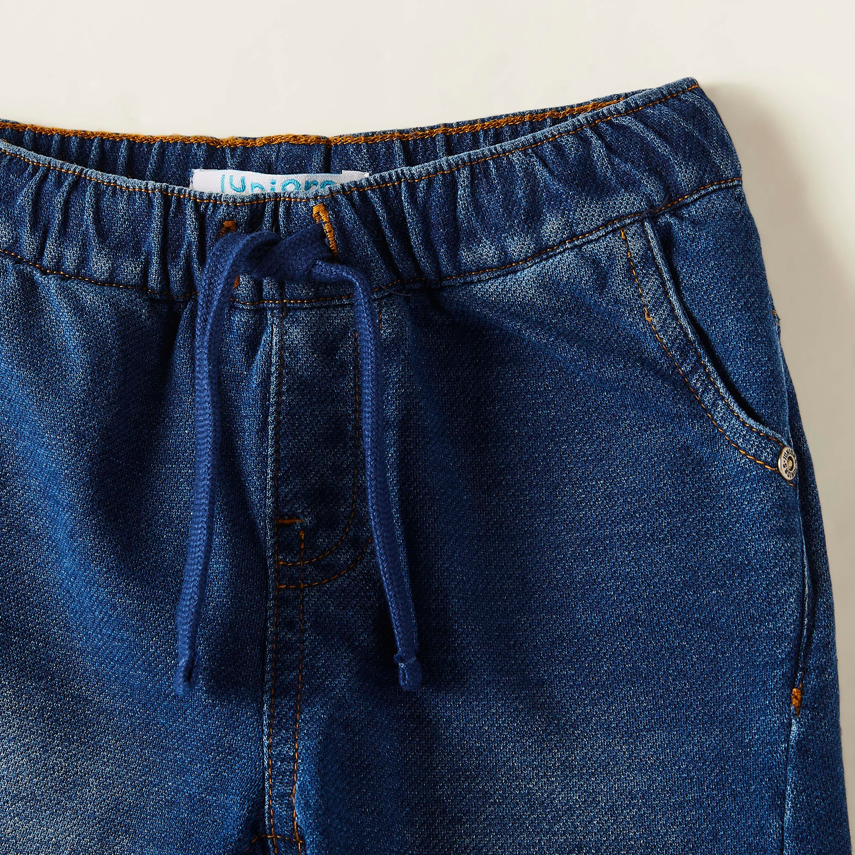 Juniors Regular Fit Denim Shorts-baby-boys-clothing-bottoms-shorts-image-2