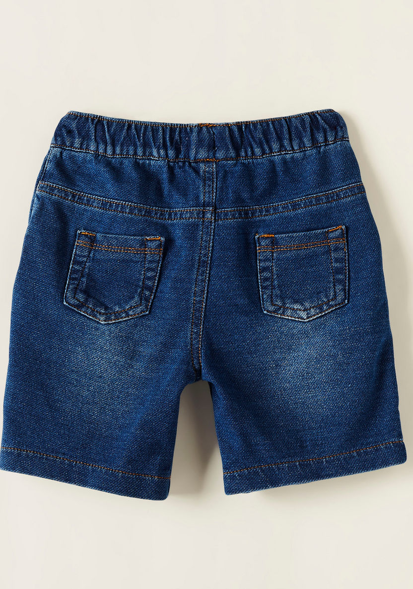 Juniors Regular Fit Denim Shorts-Shorts-image-3