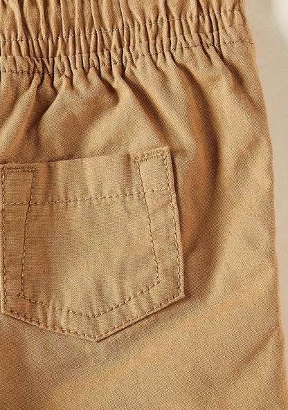 Juniors Solid Shorts with Drawstring Closure and Pockets