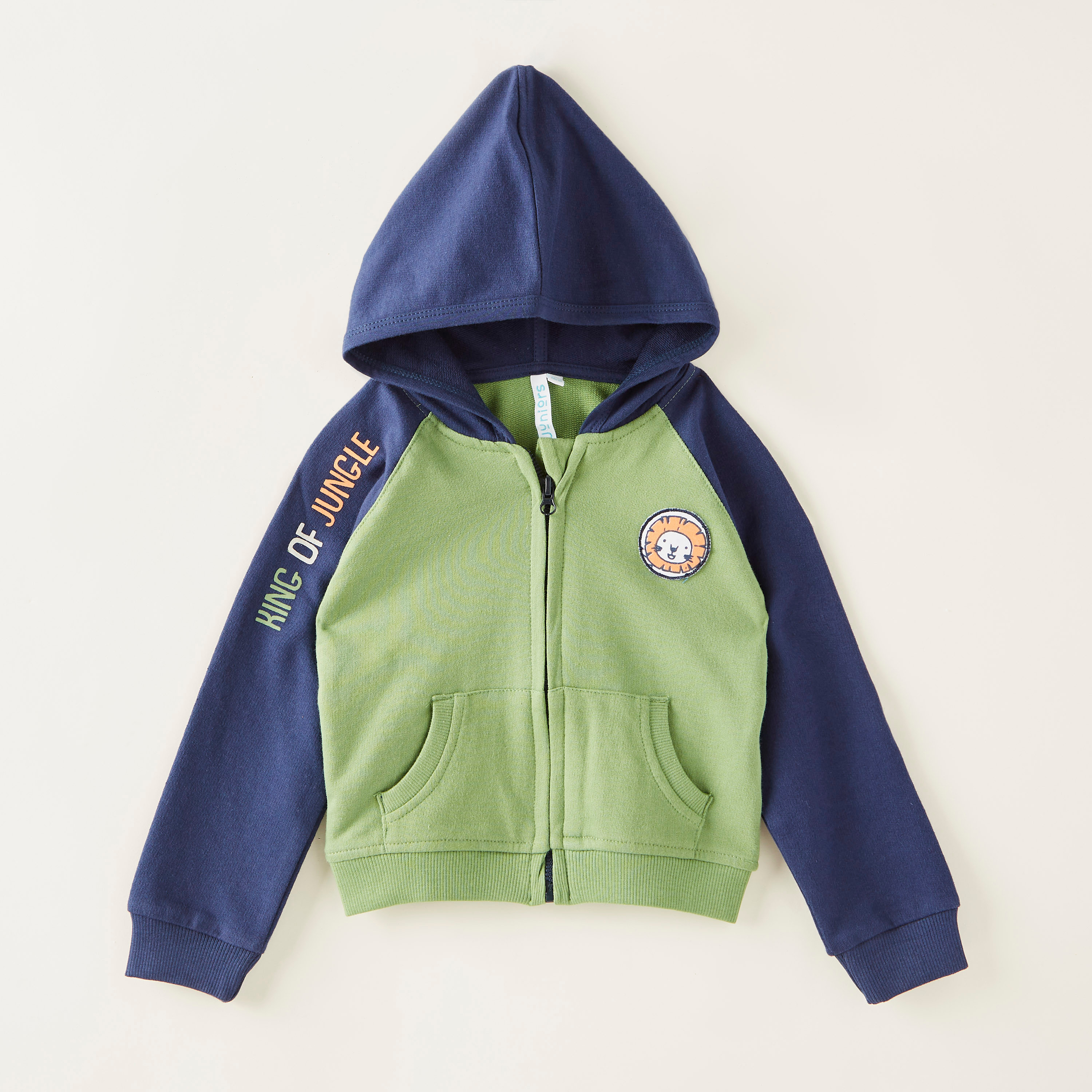 Juniors Print Sweatshirt with Long Sleeves and Hood-baby-boys-clothing-winterwear-sweatshirts-image-1