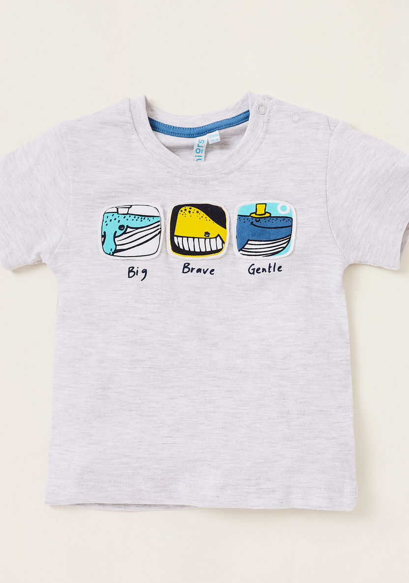 Juniors Printed 3-Piece T-shirt and Shorts Set-Clothes Sets-image-1