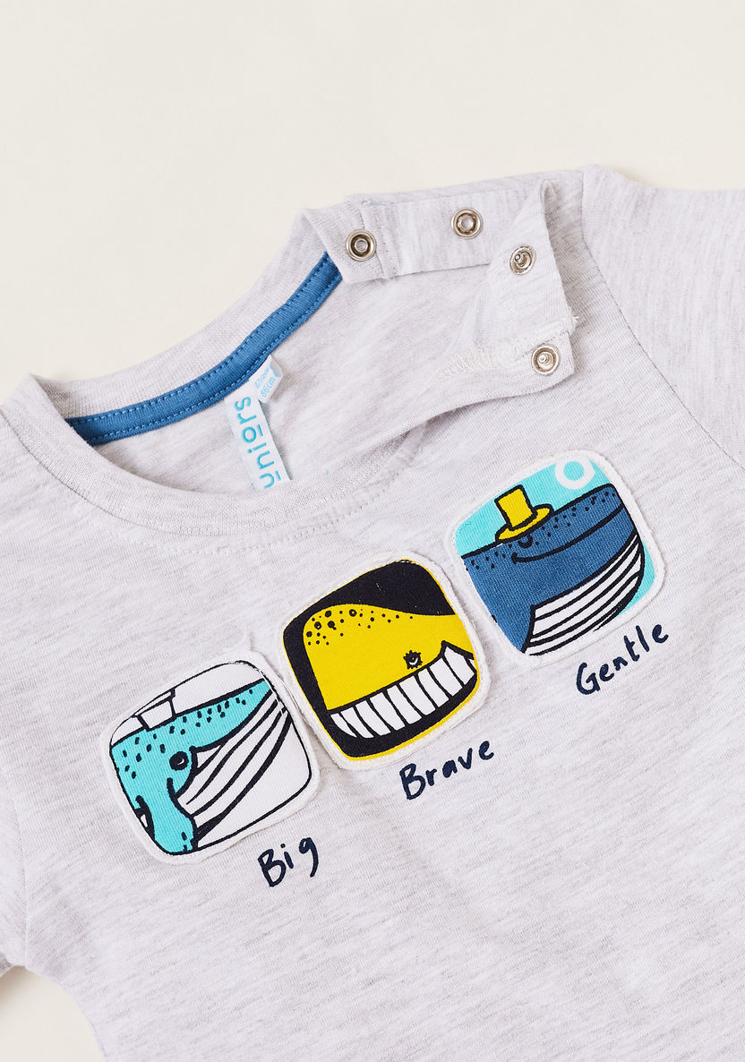 Juniors Printed 3-Piece T-shirt and Shorts Set-Clothes Sets-image-4