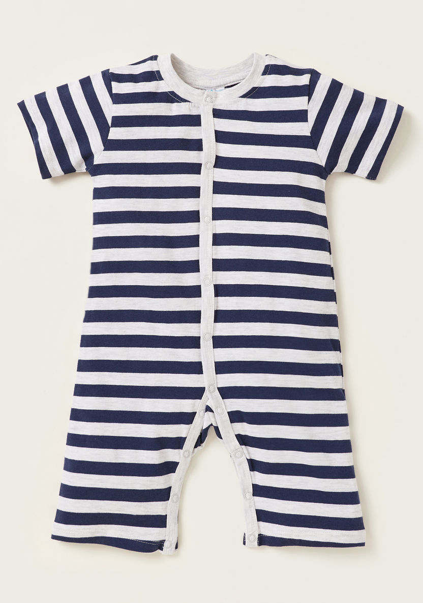 Juniors Printed Romper with Short Sleeves - Pack of 2-Rompers%2C Dungarees and Jumpsuits-image-2