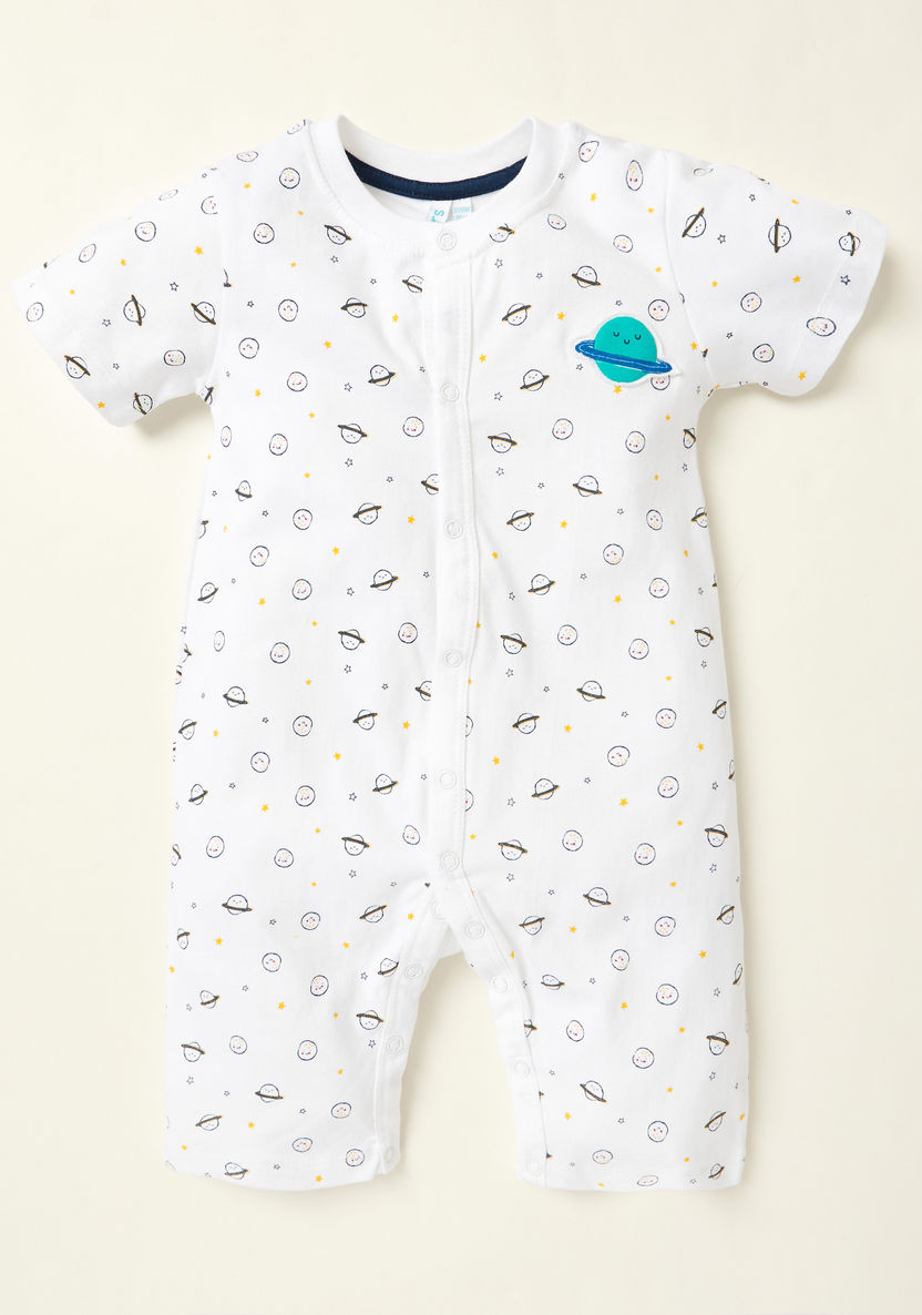 Juniors Graphic Print Rompers with Short Sleeves - Set of 2-Rompers%2C Dungarees and Jumpsuits-image-1