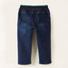Juniors Solid Jeans with Patch Detail and Drawstring-Jeans-thumbnail-4