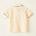 Juniors Textured Polo T-shirt with Short Sleeves-T Shirts-thumbnail-3