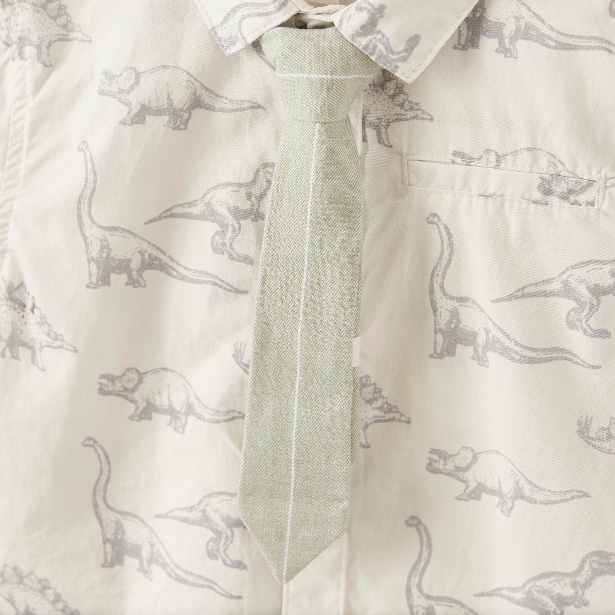 قميص بأكمام قصيرة وربطة عنق وطبعات من جونيورز-baby-boys-clothing-shirts-image-2