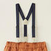 Juniors Solid Shorts with Suspenders-Shorts-thumbnail-1