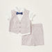 Juniors 3-Piece Checked Waistcoat and Shorts Set-Clothes Sets-thumbnail-0