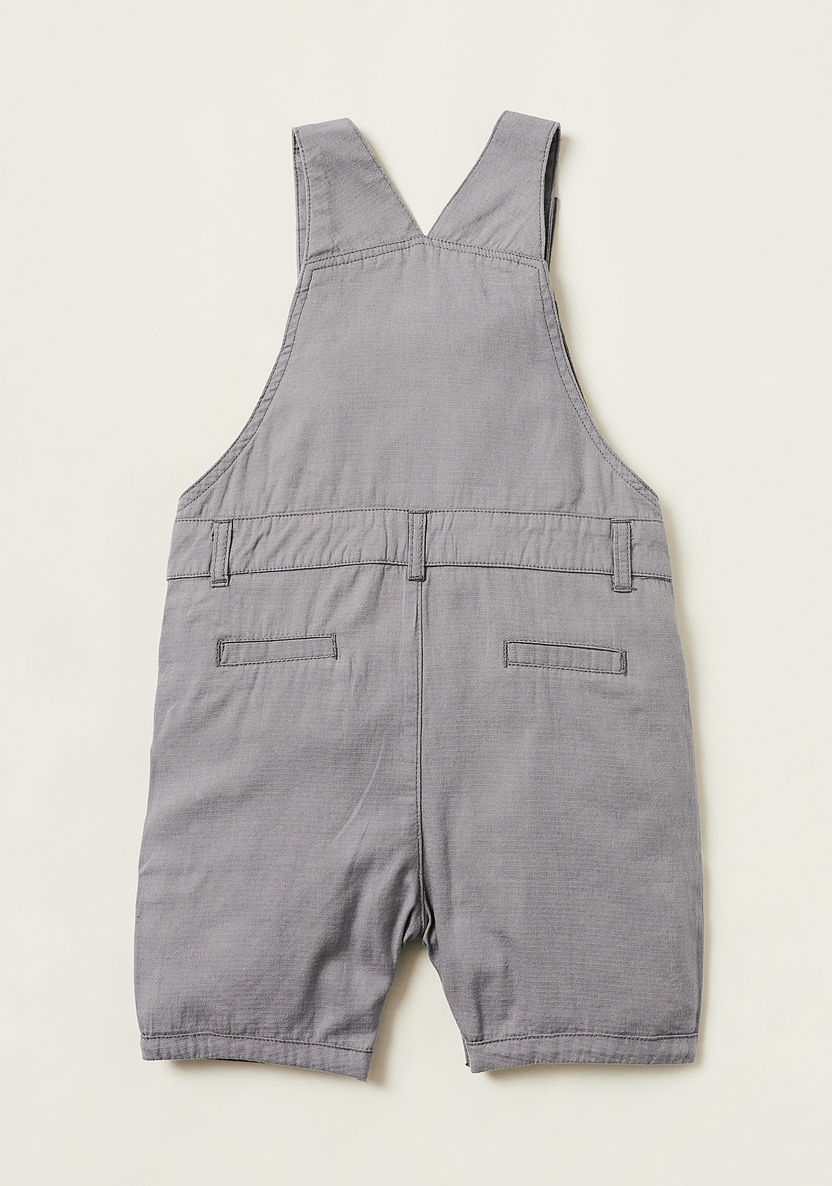 Juniors Solid Dungarees with Pockets-Rompers%2C Dungarees and Jumpsuits-image-1