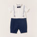 Juniors Solid Romper with Suspenders and Short Sleeves-Rompers%2C Dungarees and Jumpsuits-thumbnail-0