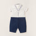 Juniors Solid Romper with Suspenders and Short Sleeves-Rompers%2C Dungarees and Jumpsuits-thumbnail-3