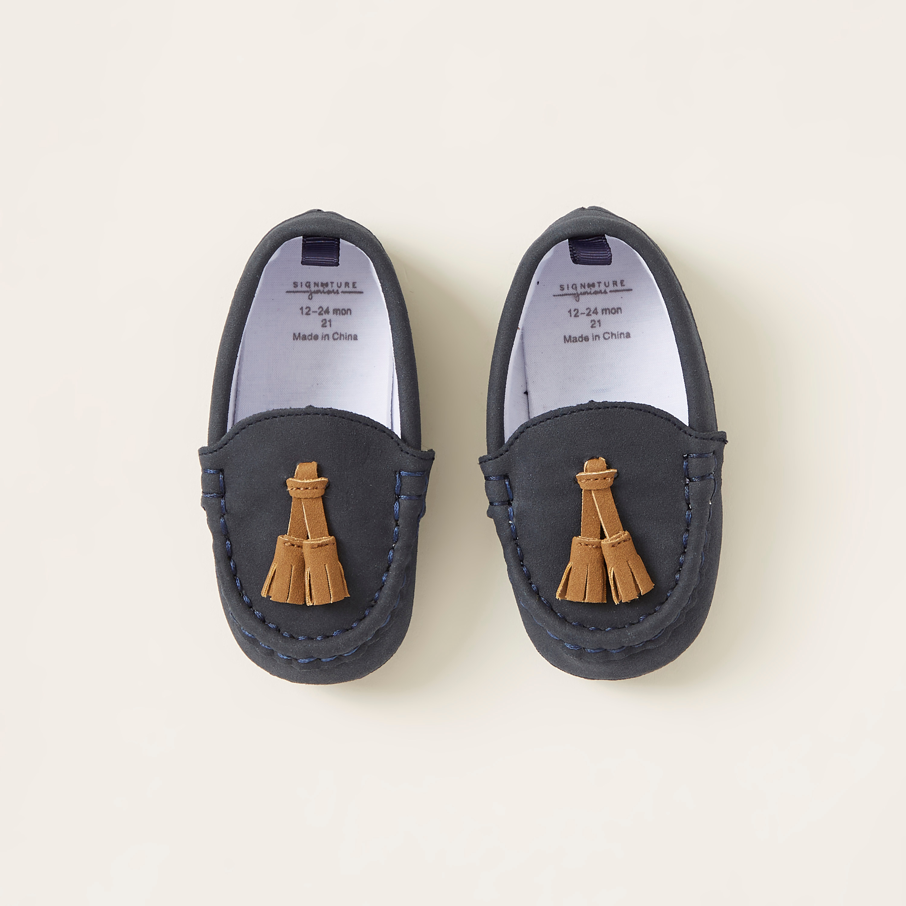 Juniors Solid Loafers with Tassel Detail-baby-boys-shoes-closedshoes-image-5
