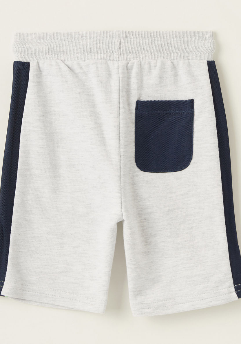 Juniors Solid Shorts with Zippered Pockets and Drawstring Closure-Shorts-image-2