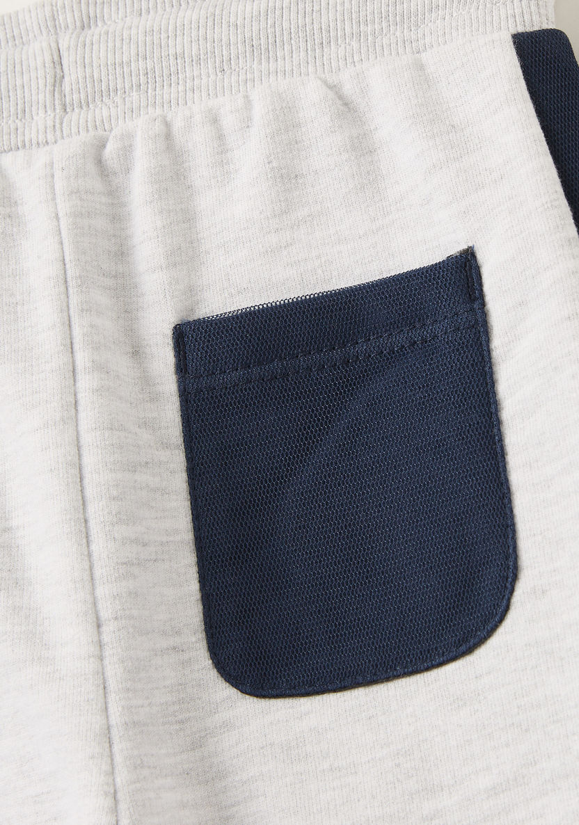 Juniors Solid Shorts with Zippered Pockets and Drawstring Closure-Shorts-image-3