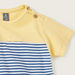 Giggles Striped T-shirt with Short Sleeves-T Shirts-thumbnail-1