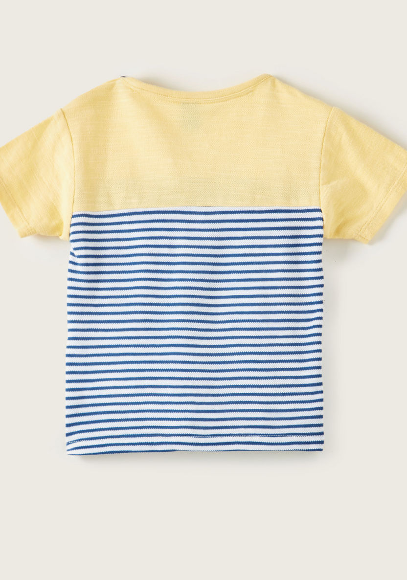 Giggles Striped T-shirt with Short Sleeves-T Shirts-image-3