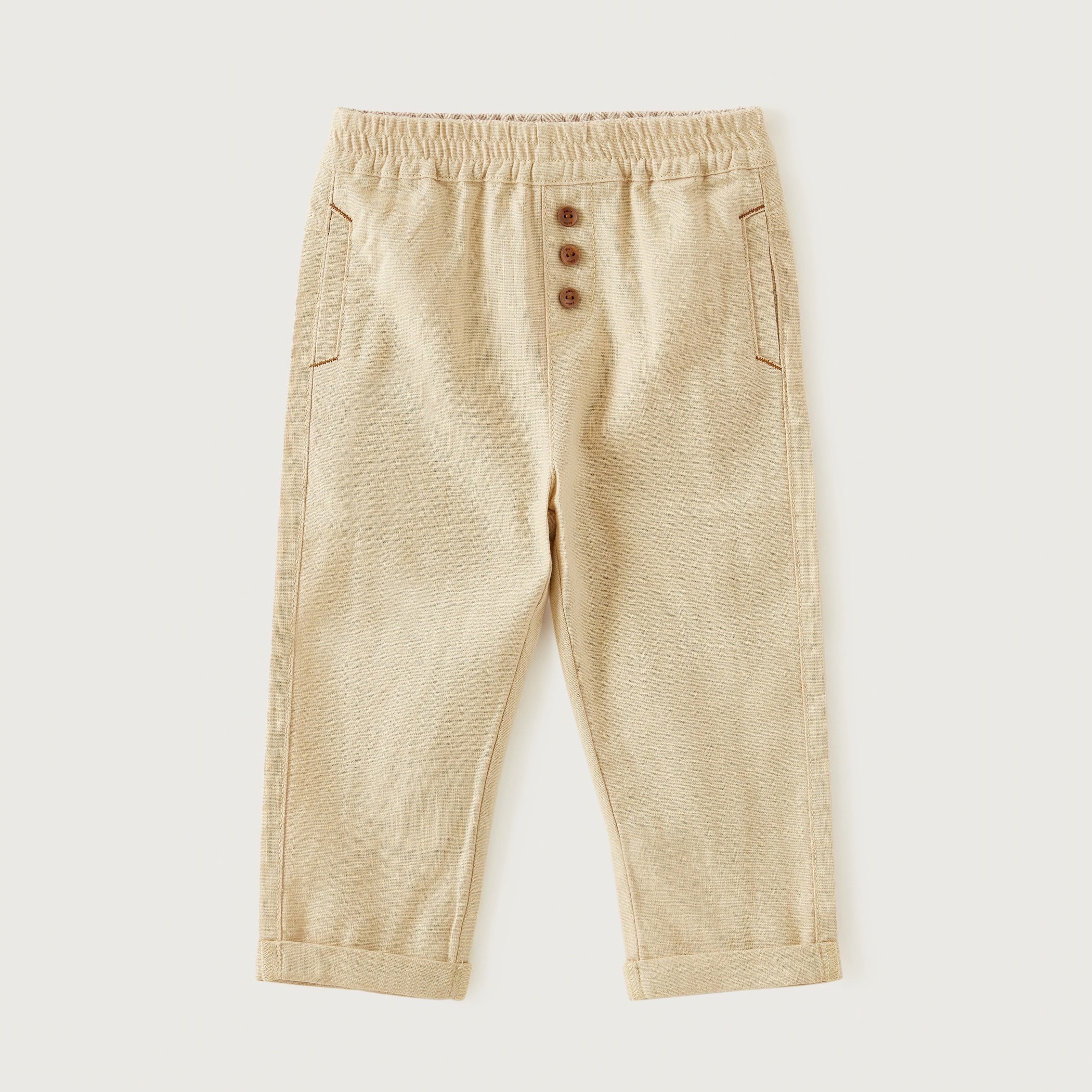 Giggles Pants with Pocket Detail and Elasticised Waistband-baby-boys-clothing-bottoms-trousers-image-1