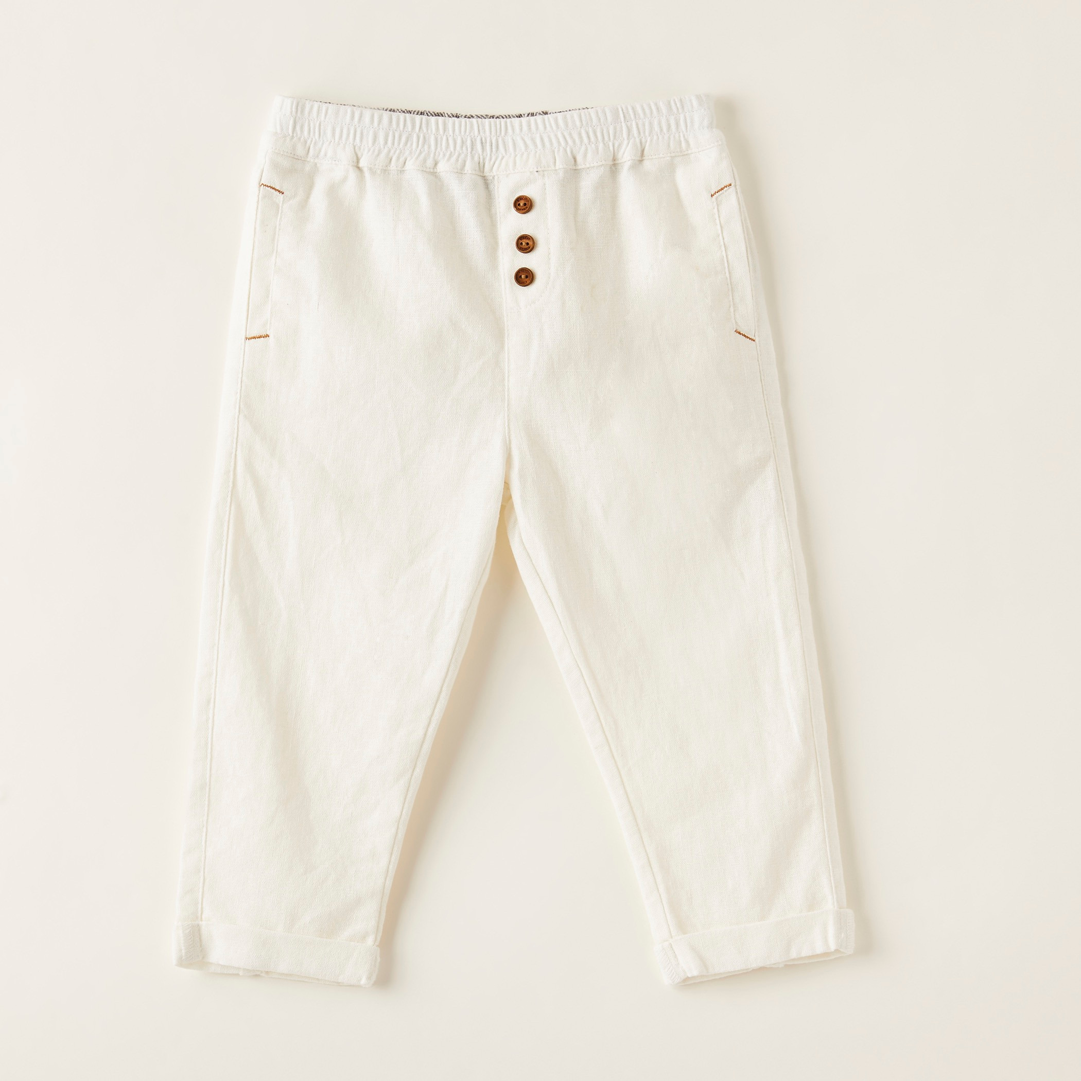 بنطلون بحزام خصر مطاطي وجيوب من جيجلز-baby-boys-clothing-bottoms-trousers-image-1