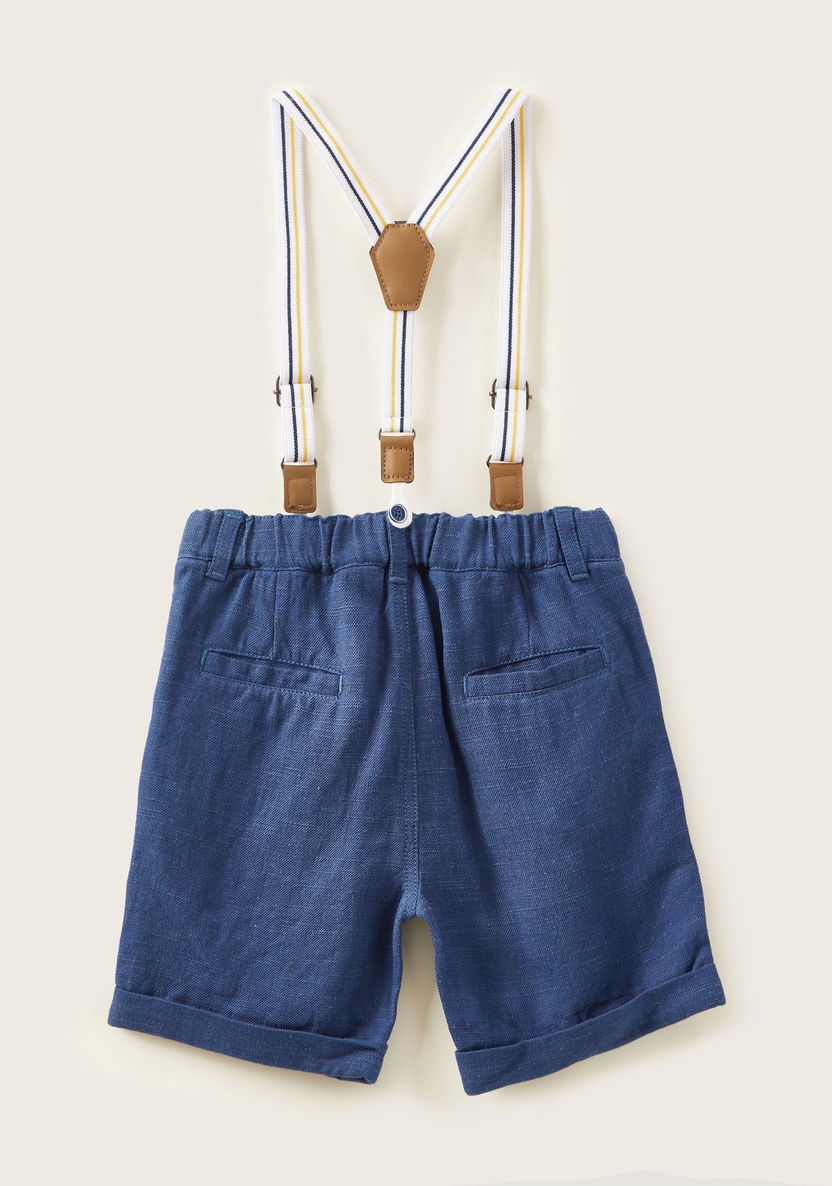 Giggles Solid Shorts with Suspenders and Pockets-Shorts-image-4