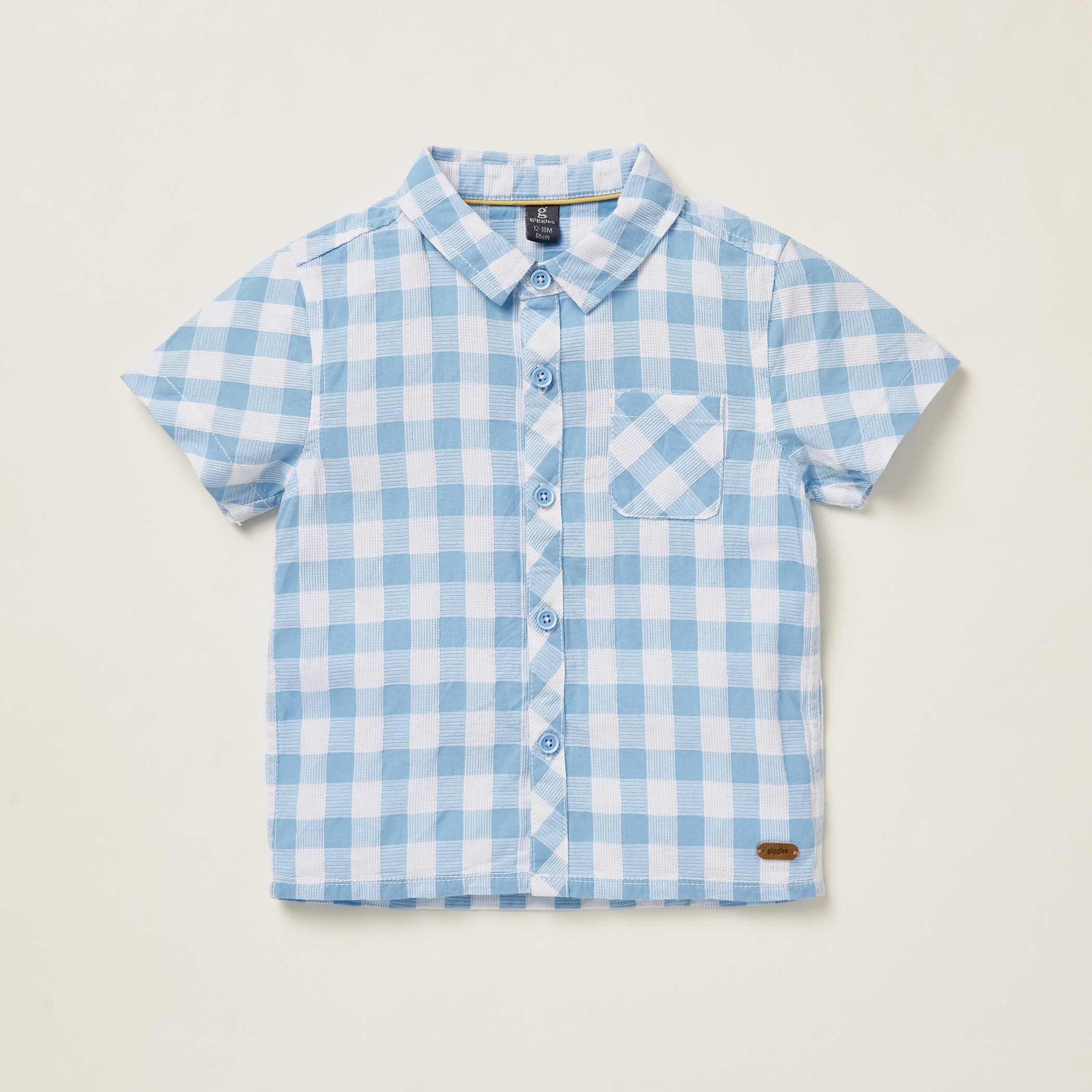 Giggles Checked Collared Shirt and Solid Shorts Set with Suspenders-baby-boys-clothing-setsandcoords-image-3