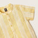 Giggles Striped Mandarin Collar Shirt and Solid Shorts Set-Clothes Sets-thumbnail-4