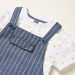 Giggles All-Over Print T-shirt with Striped Dungarees Set-Clothes Sets-thumbnail-4