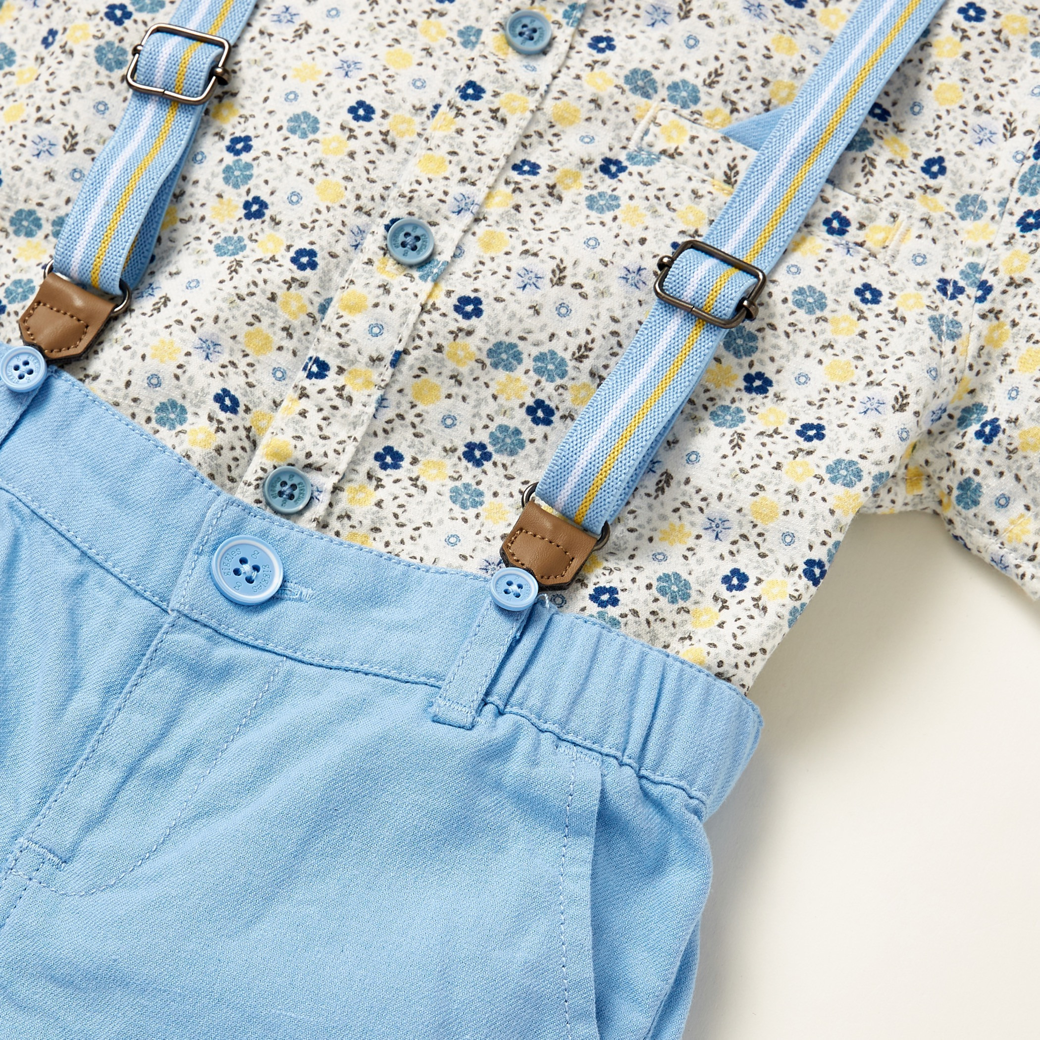 Giggles All-Over Floral Print Shirt with Solid Shorts and Suspenders-baby-boys-clothing-setsandcoords-image-6