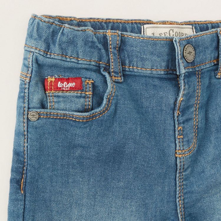 Lee Cooper Denim Shorts with Pockets and Button Closure