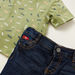 Lee Cooper All-Over Text Print T-shirt with Solid Denim Shorts Set-Clothes Sets-thumbnail-3