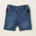 Lee Cooper Striped T-shirt with Solid Denim Shorts-Clothes Sets-thumbnail-2