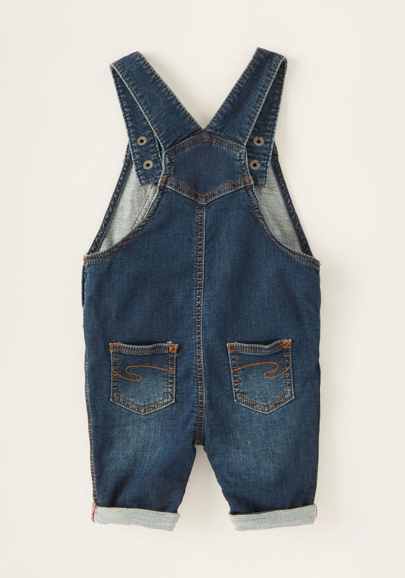 Lee Cooper Denim Dungarees with Pockets and Button Closure-Rompers%2C Dungarees and Jumpsuits-image-2