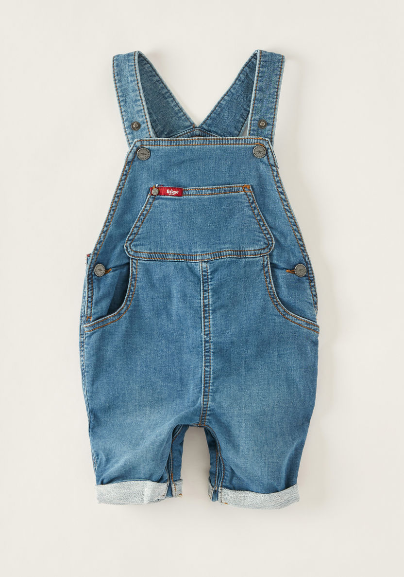 Lee Cooper Denim Dungarees with Pockets and Button Closure-Rompers%2C Dungarees and Jumpsuits-image-0