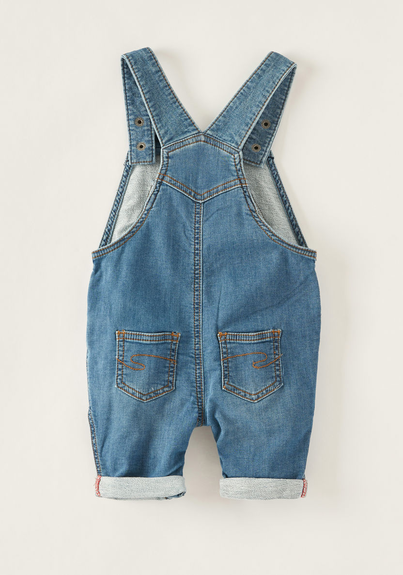 Lee Cooper Denim Dungarees with Pockets and Button Closure-Rompers%2C Dungarees and Jumpsuits-image-3
