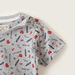 Lee Cooper Printed Romper with Short Sleeves-Rompers%2C Dungarees and Jumpsuits-thumbnail-1