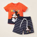 Mickey Mouse Print 2-Piece T-shirt and Shorts Set-Clothes Sets-thumbnail-0