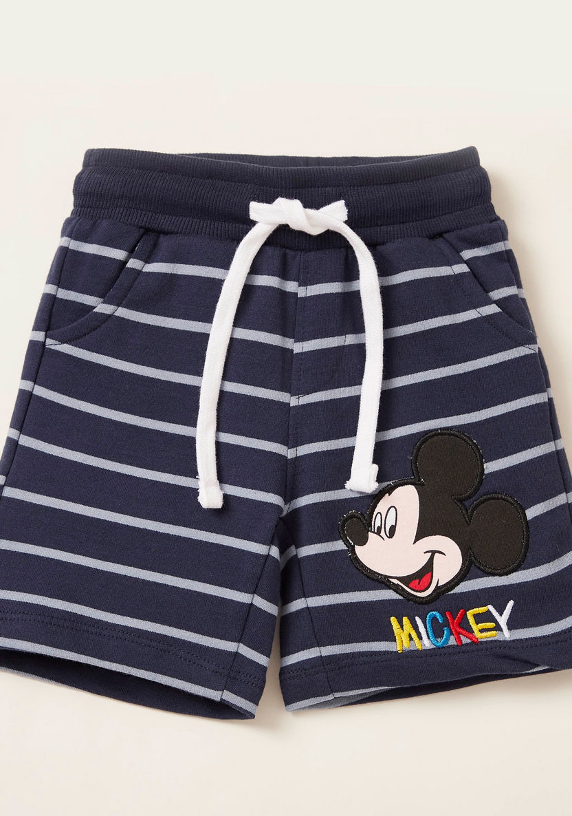 Mickey Mouse Print 2-Piece T-shirt and Shorts Set-Clothes Sets-image-2