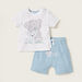 Carte Blanche Bear Print T-shirt and Shorts Set-Clothes Sets-thumbnail-0