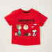 Snoopy Graphic Print T-shirt with Striped Shorts-Clothes Sets-thumbnail-1