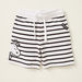 Snoopy Graphic Print T-shirt with Striped Shorts-Clothes Sets-thumbnail-2