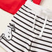 Snoopy Graphic Print T-shirt with Striped Shorts-Clothes Sets-thumbnail-4