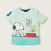 Snoopy Print T-shirt and Shorts Set-Clothes Sets-thumbnail-1
