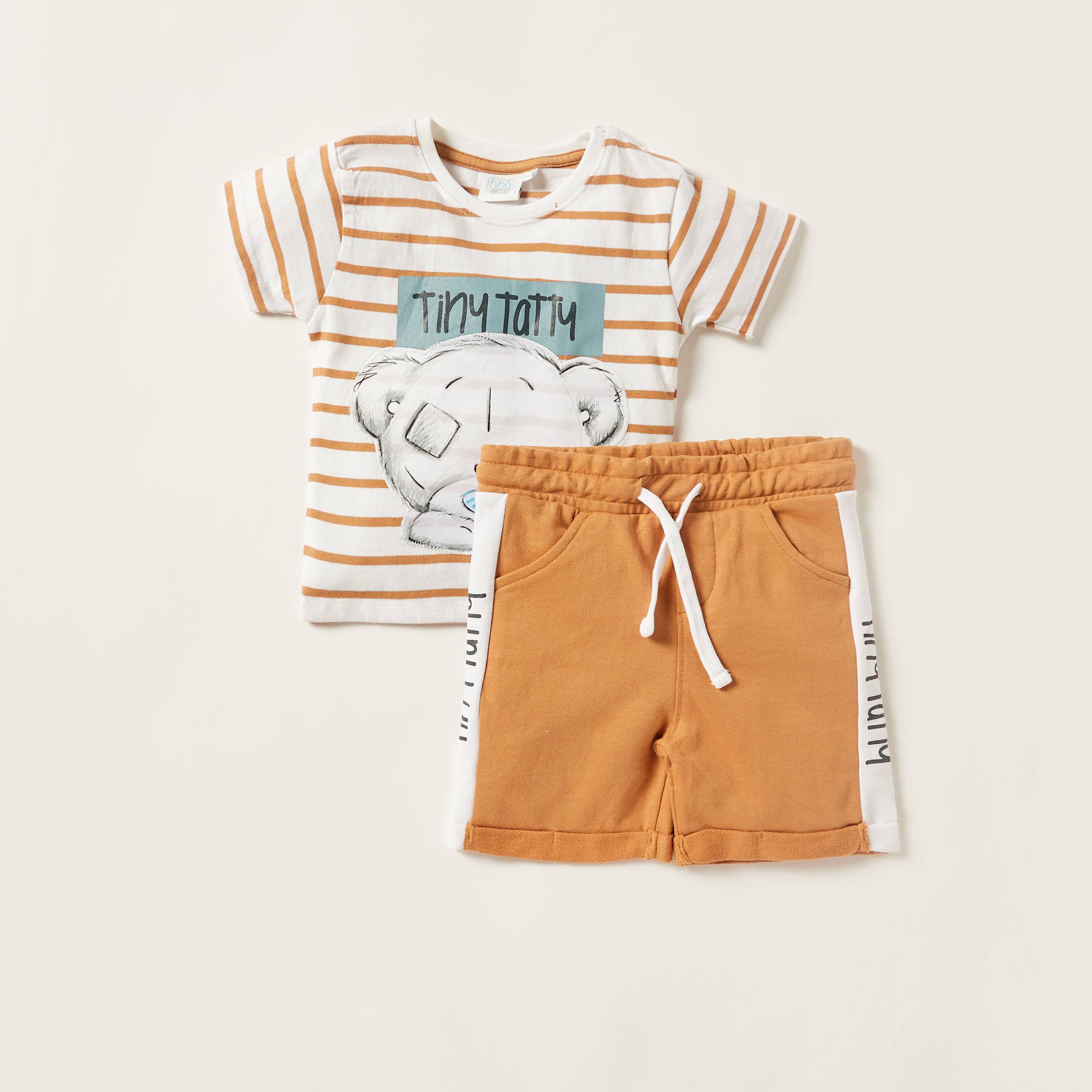 Carte Blanche Printed Crew Neck T-shirt and Shorts Set-baby-boys-clothing-setsandcoords-image-1