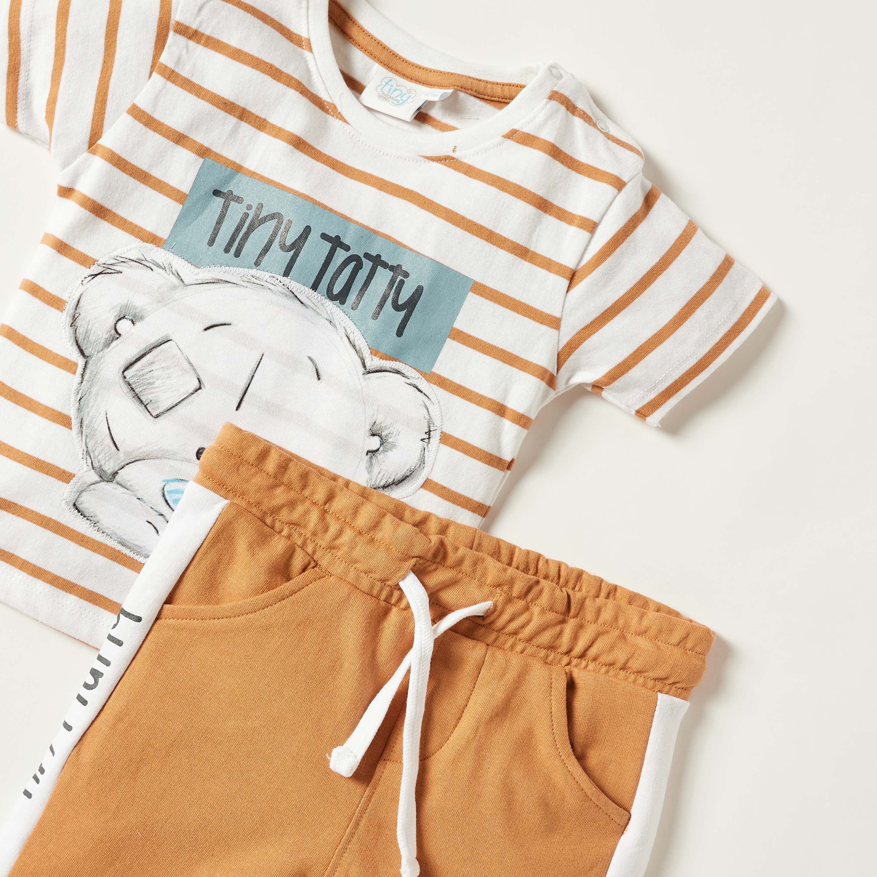 Carte Blanche Printed Crew Neck T-shirt and Shorts Set-baby-boys-clothing-setsandcoords-image-4