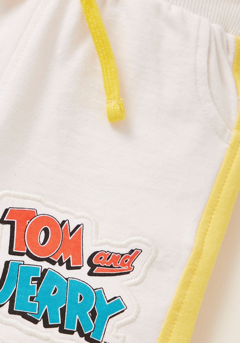 Tom and Jerry Printed Round Neck T-shirt and Shorts Set-Clothes Sets-image-5