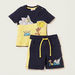 Tom & Jerry Graphic Print T-shirt and Shorts Set-Clothes Sets-thumbnail-0