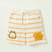 Garfield Graphic Print T-shirt with Striped Shorts-Clothes Sets-thumbnail-2