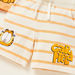 Garfield Graphic Print T-shirt with Striped Shorts-Clothes Sets-thumbnail-4
