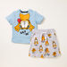 Garfield Graphic Print T-shirt with Pocket Detail Shorts-Clothes Sets-thumbnail-0