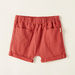Solid Shorts with Elasticated Waistband and Pockets-Shorts-thumbnail-0
